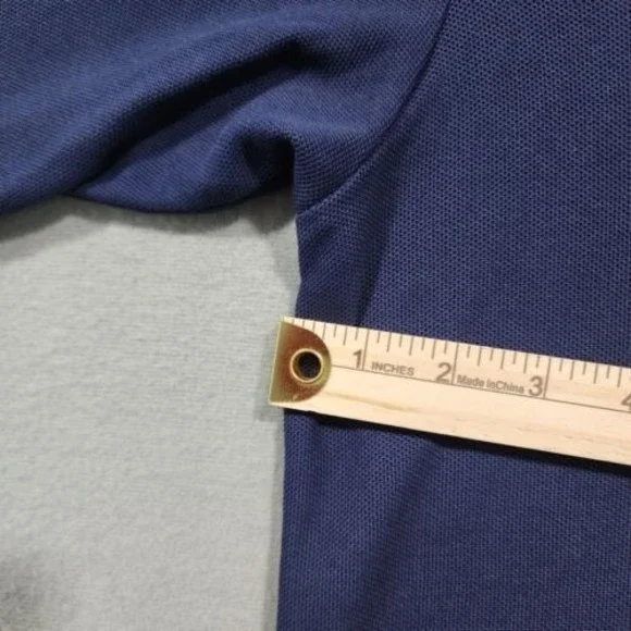 Tommy Bahama Polo Shirt Mens Large Blue 82% Pima Cotton Solid - Picture 7 of 14